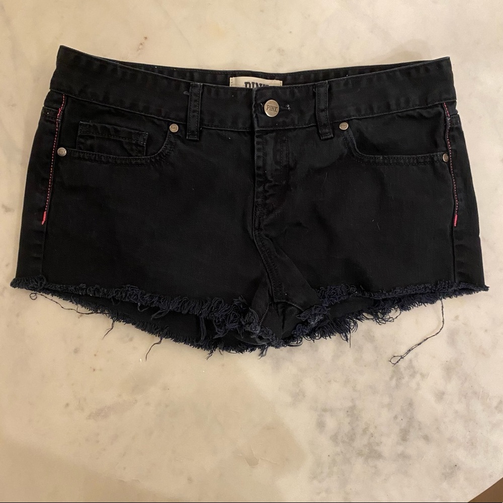 Victoria’s Secret Pink black cutoff shorts